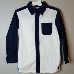 Tommy Hilfiger Navy and White Button Down Shirt